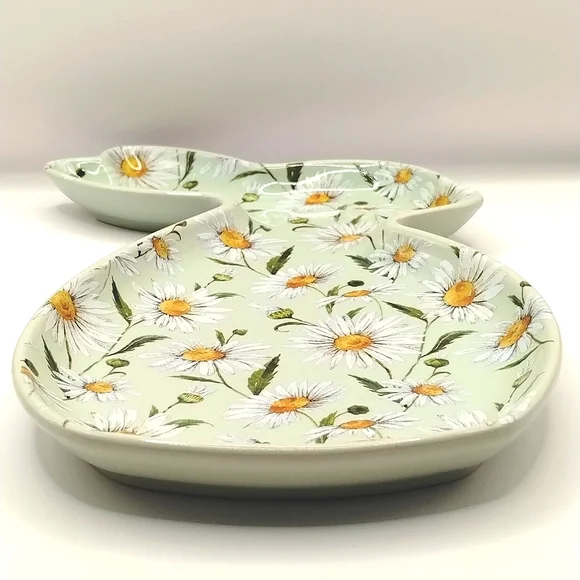 Pastel Green Bunny Daisy Decor Spoon Rest Plate - Picture 3 of 6